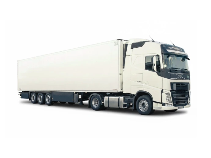 Remorque frigorifique (afrigo) de la société Ironlog, assurant le transport réfrigéré de marchandises sensibles, au niveau national et international, avec sécurité et fiabilité.